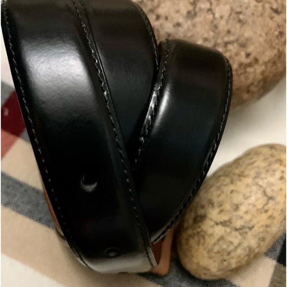 ⭐️ ANA FIRENZE BELT GENUINE ITALIAN LEATHER - BLACK ⭐️#FB8 - Picture 6 of 16